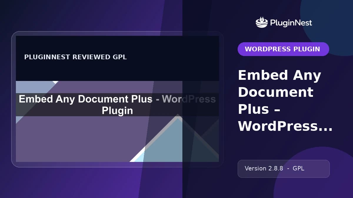 Embed Any Document Plus – WordPress Plugin product cover