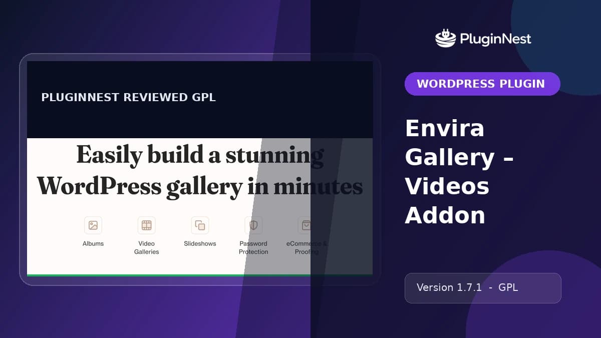Envira Gallery – Videos Addon product cover