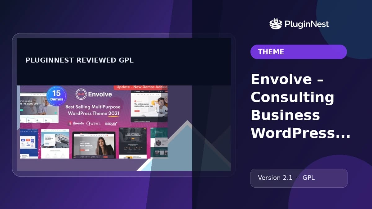 Envolve – Consulting Business WordPress Theme product cover