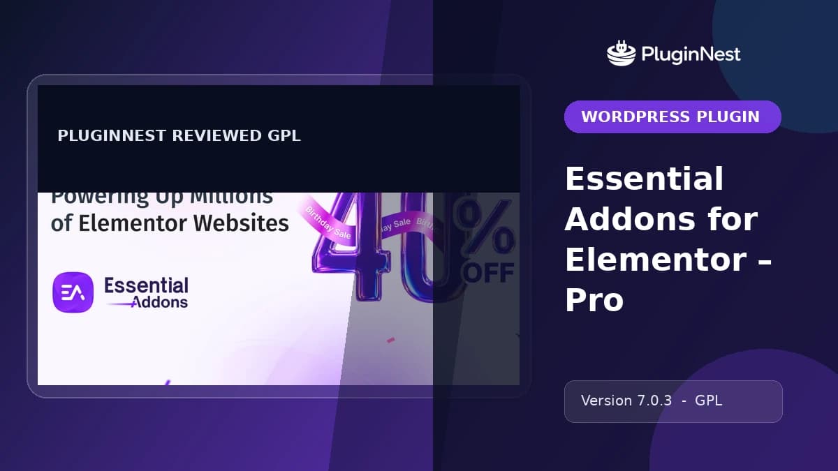 Essential Addons for Elementor – Pro product cover