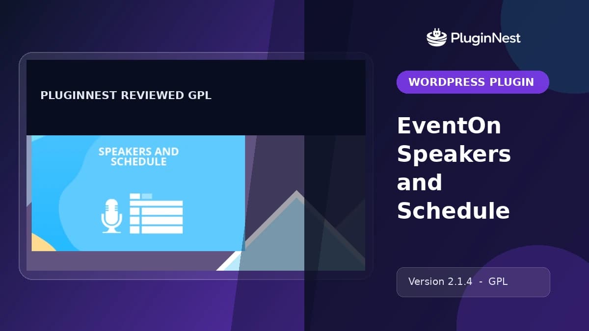 EventOn Speakers and Schedule product cover