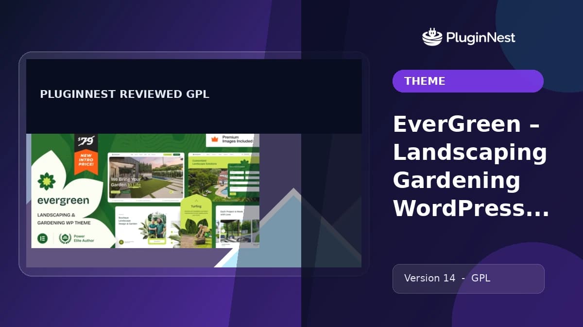 EverGreen – Landscaping Gardening WordPress Theme product cover