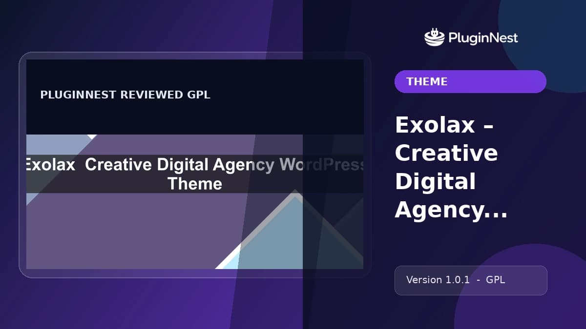 Exolax – Creative Digital Agency WordPress Theme product cover