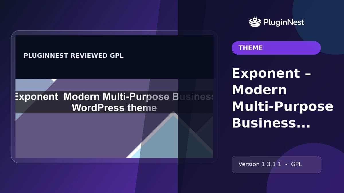 Exponent – Modern Multi-Purpose Business WordPress theme product cover