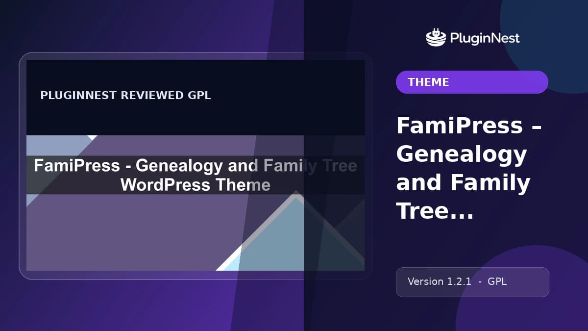 FamiPress – Genealogy and Family Tree WordPress Theme product cover
