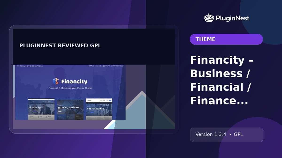 Financity – Business / Financial / Finance WordPress Theme product cover