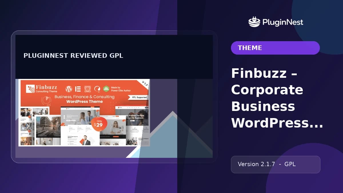 Finbuzz – Corporate Business WordPress Theme product cover