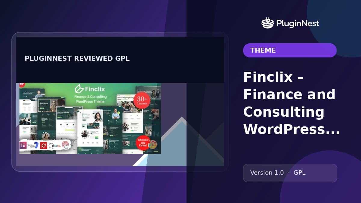 Finclix – Finance and Consulting WordPress Theme product cover
