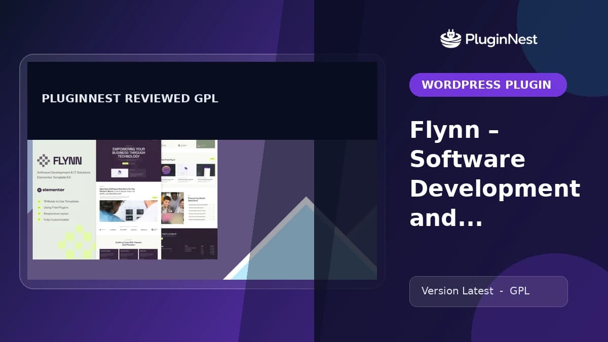 Flynn – Software Development and IT Solutions Elementor Template Kit product cover