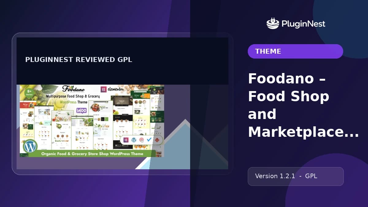 Foodano – Food Shop and Marketplace WordPress Theme product cover