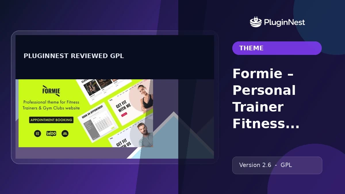 Formie – Personal Trainer Fitness Gym WordPress Theme product cover