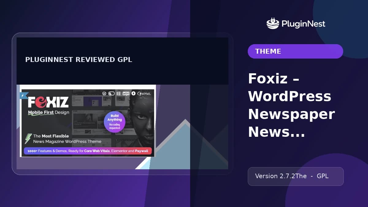 Foxiz – WordPress Newspaper News and Magazine product cover