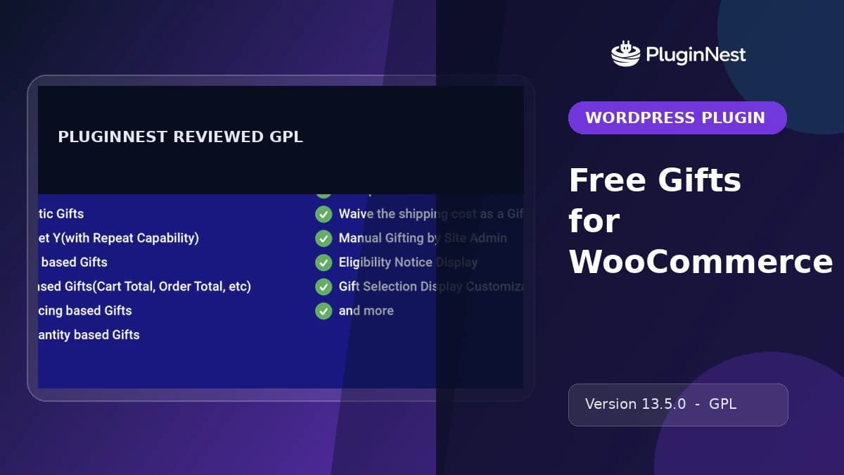 Free Gifts for WooCommerce product cover