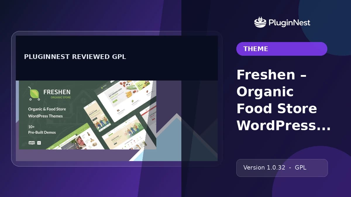 Freshen – Organic Food Store WordPress Theme product cover