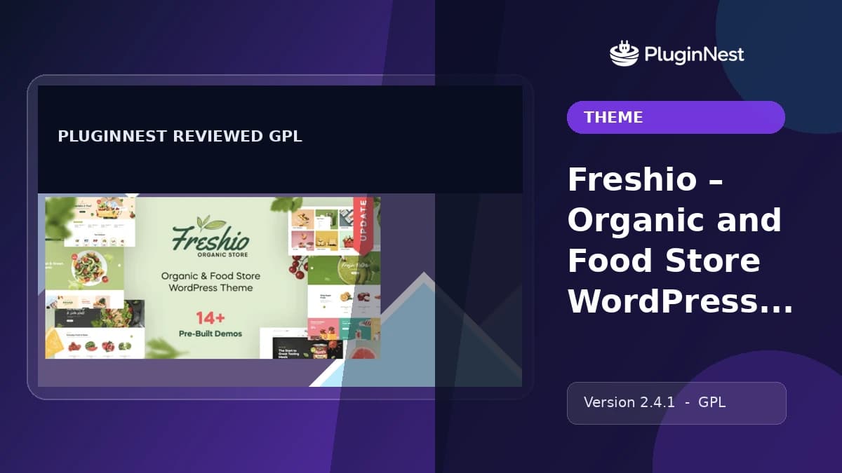 Freshio – Organic and Food Store WordPress Theme product cover