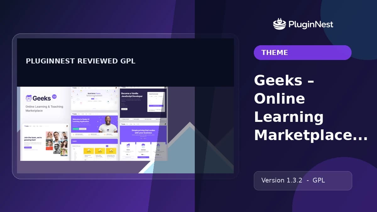 Geeks – Online Learning Marketplace WordPress Theme product cover