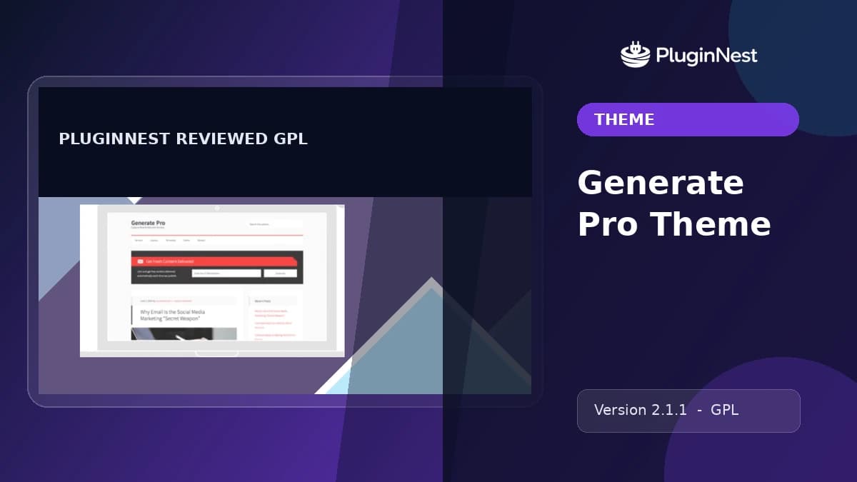 Generate Pro Theme product cover