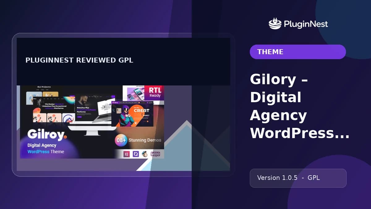 Gilory – Digital Agency WordPress Theme product cover
