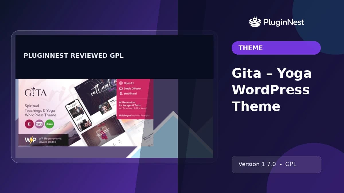 Gita – Yoga WordPress Theme product cover