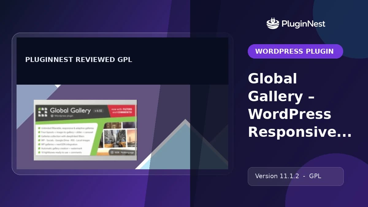 Global Gallery – WordPress Responsive Gallery product cover