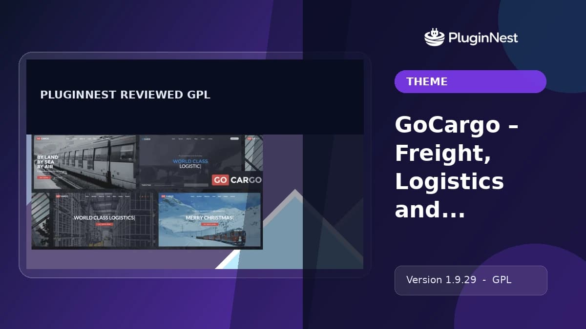 GoCargo – Freight, Logistics and Transportation WordPress Theme product cover