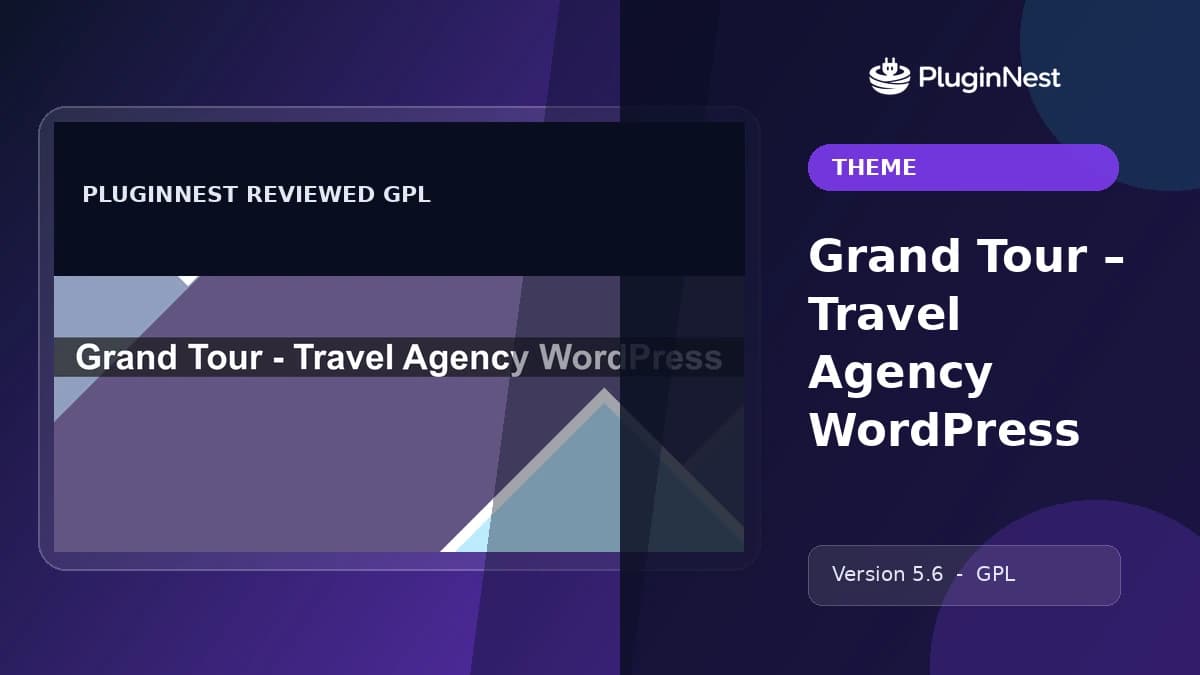 Grand Tour – Travel Agency WordPress product cover