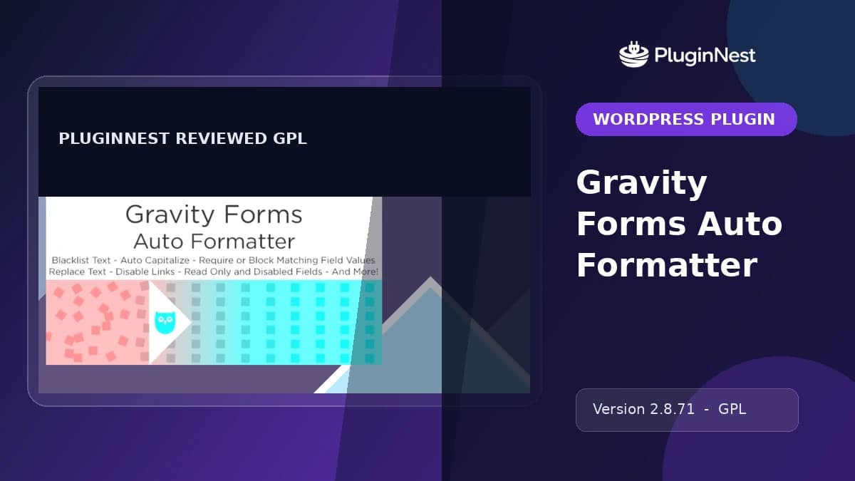 Gravity Forms Auto Formatter product cover
