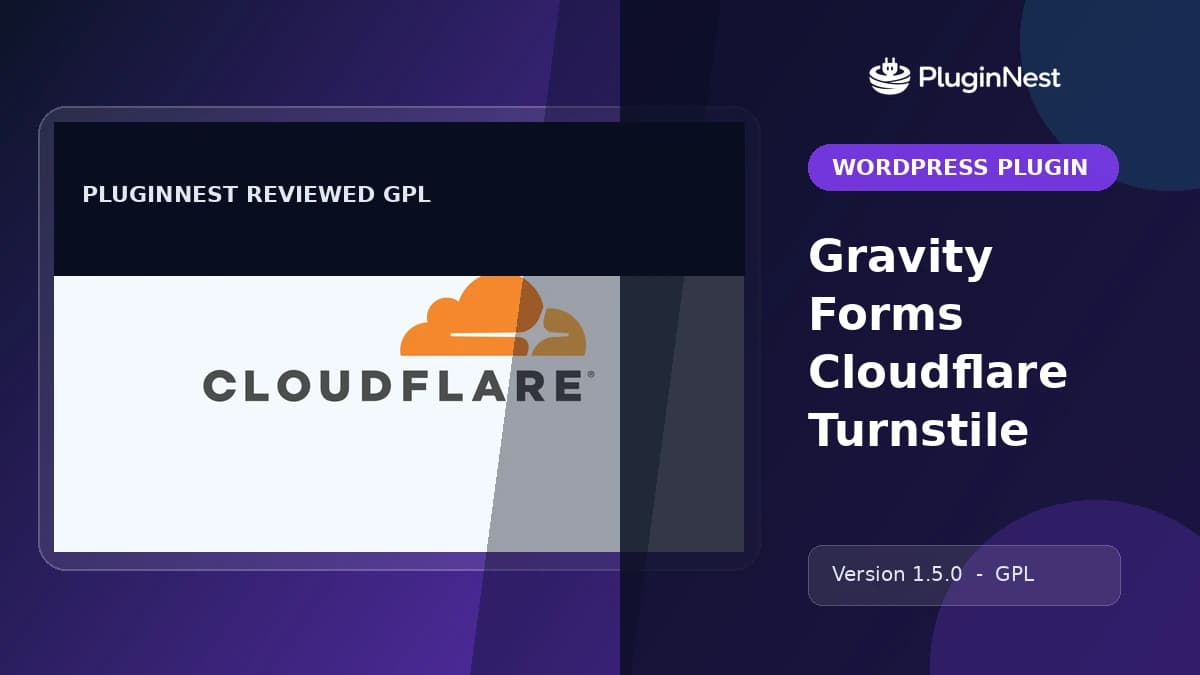Gravity Forms Cloudflare Turnstile product cover