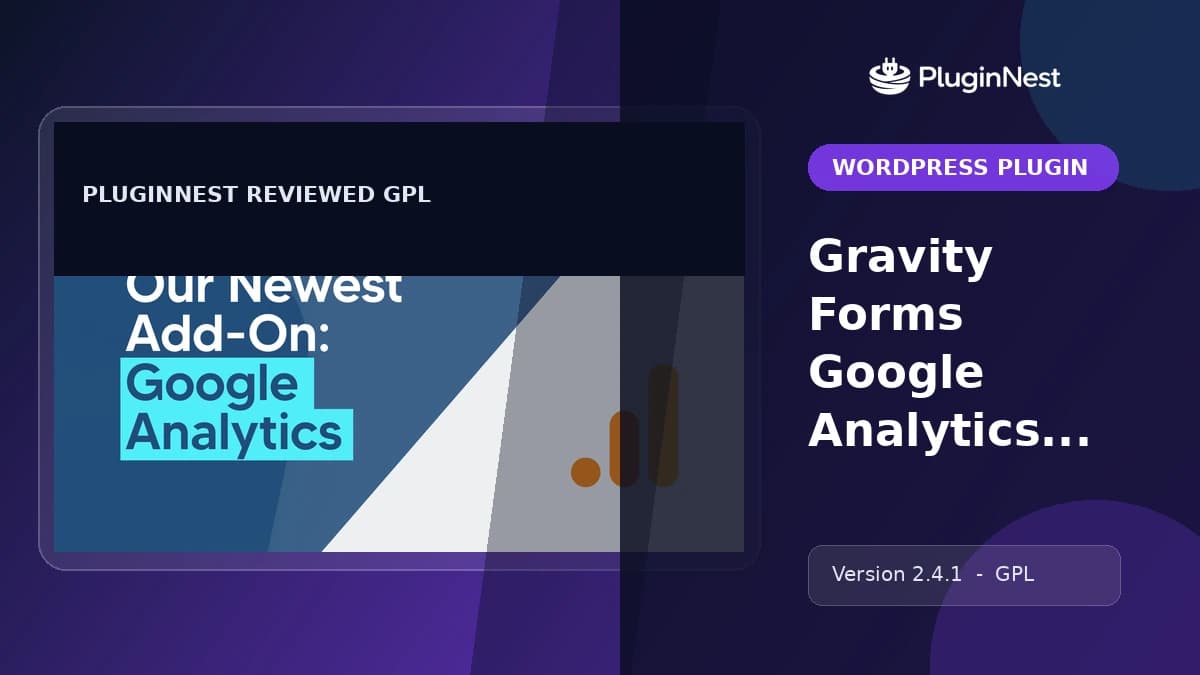Gravity Forms Google Analytics Add-On product cover