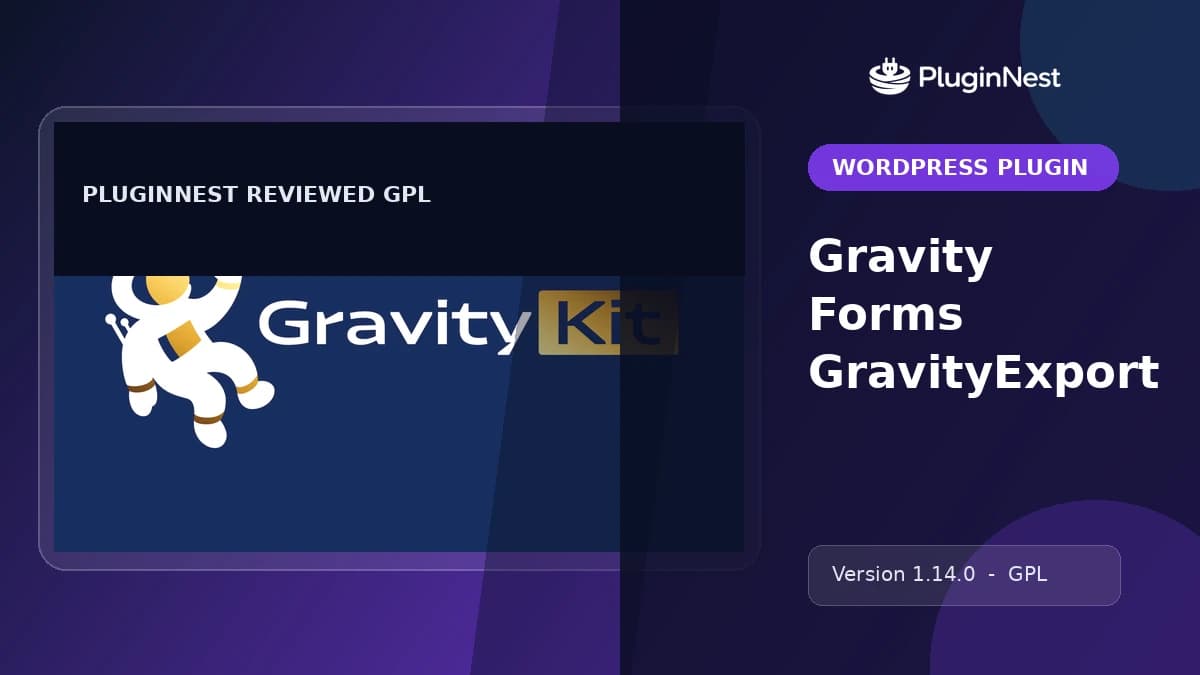 Gravity Forms GravityExport product cover