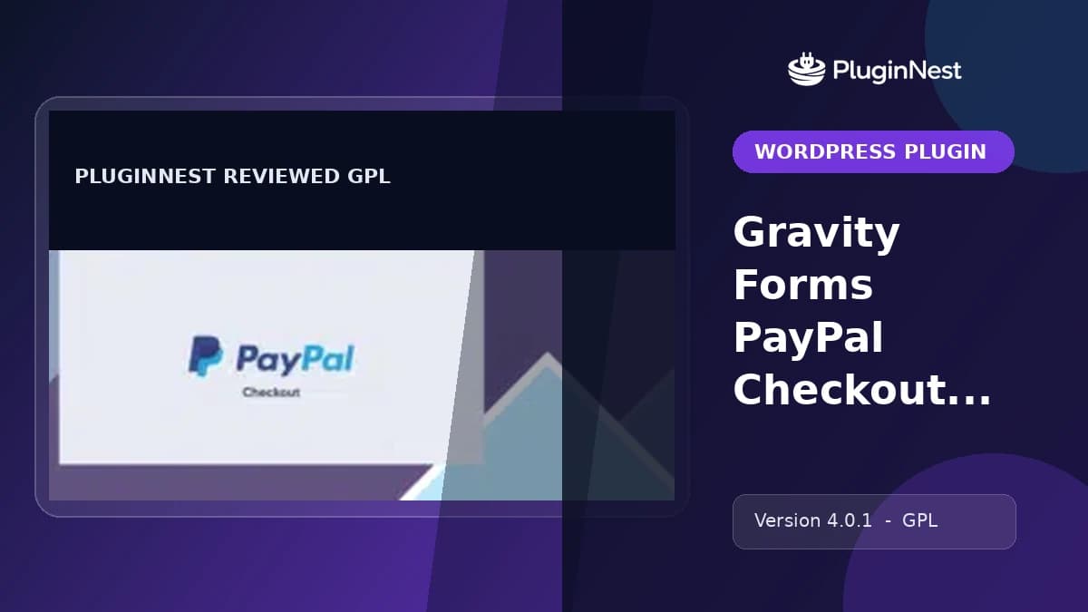Gravity Forms PayPal Checkout Add-On product cover
