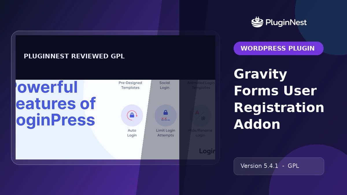 Gravity Forms User Registration Addon product cover