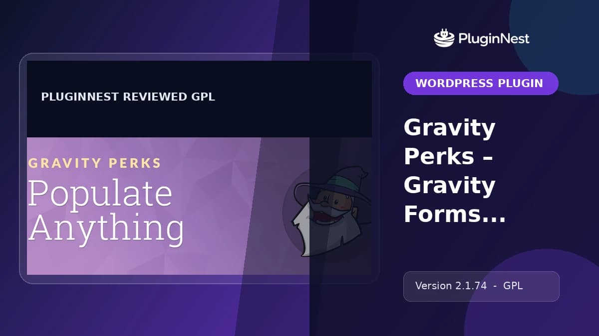 Gravity Perks – Gravity Forms Populate Anything product cover