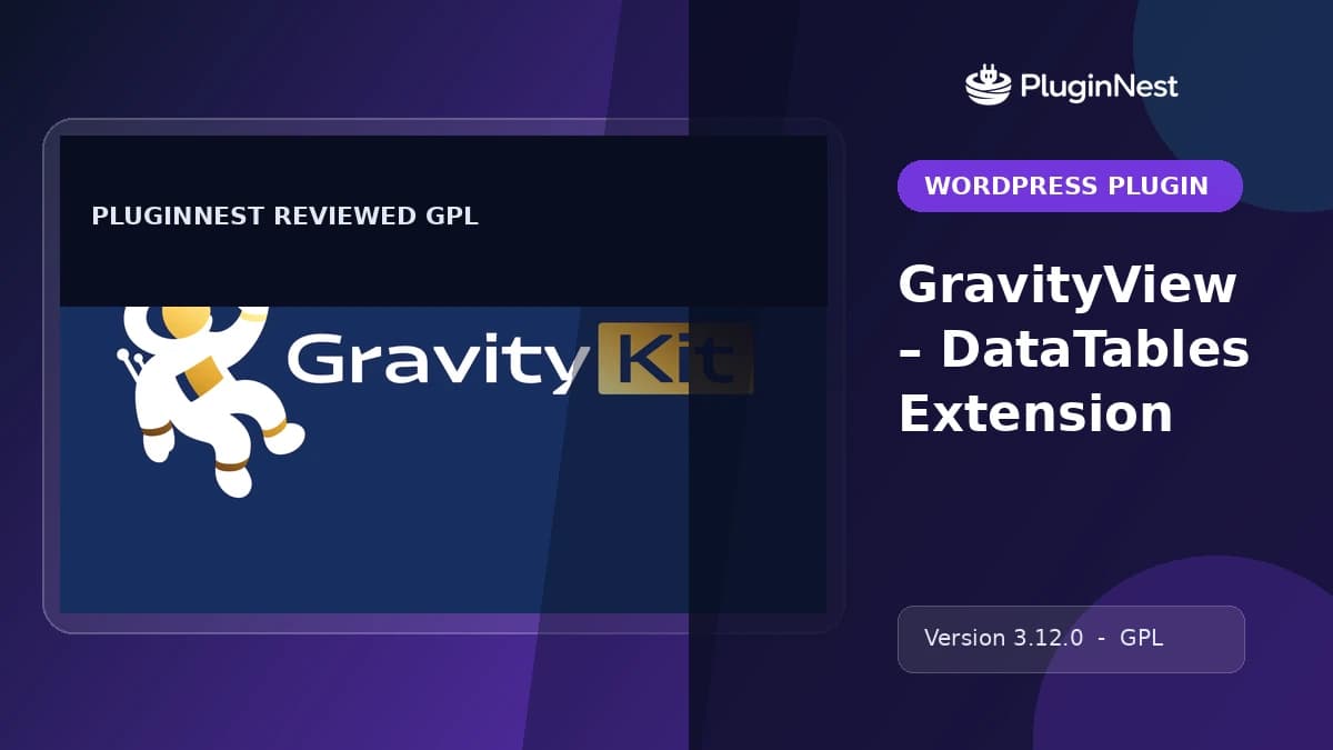 GravityView – DataTables Extension product cover