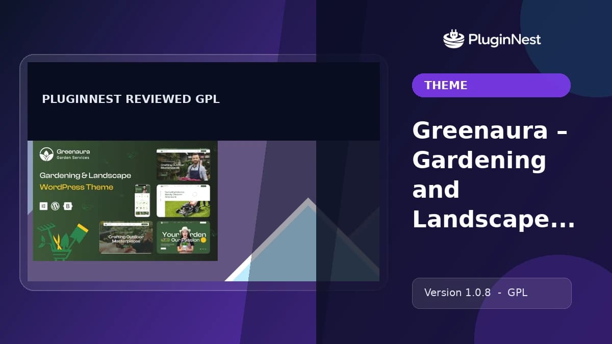 Greenaura – Gardening and Landscape WordPress Theme product cover