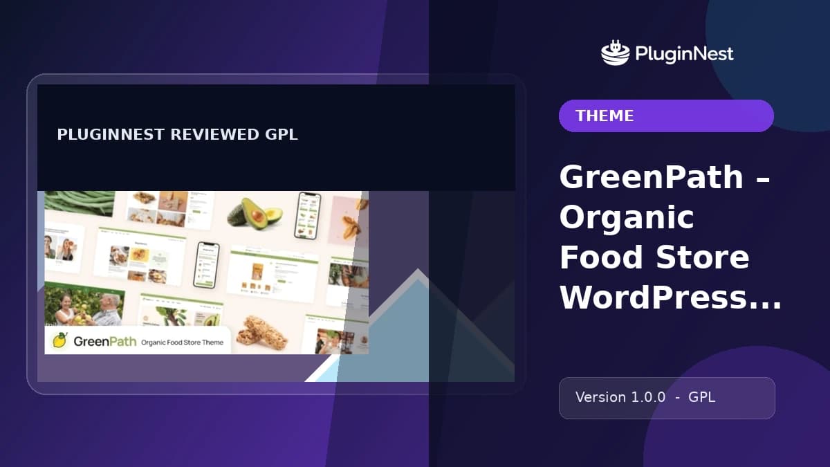 GreenPath – Organic Food Store WordPress Theme product cover