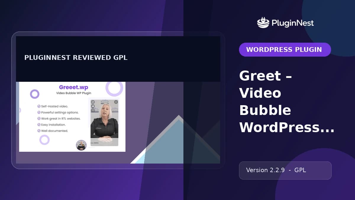 Greet – Video Bubble WordPress Plugin product cover