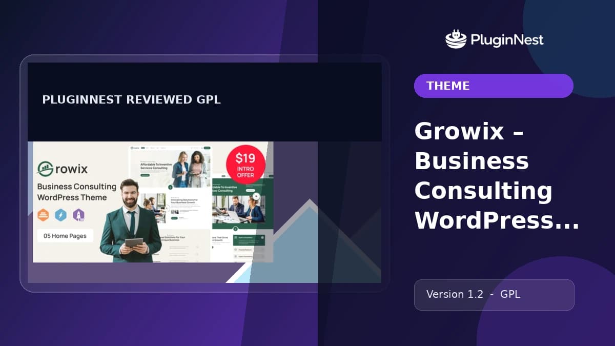 Growix – Business Consulting WordPress Theme product cover