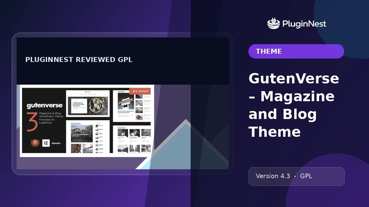 GutenVerse – Magazine and Blog Theme product cover