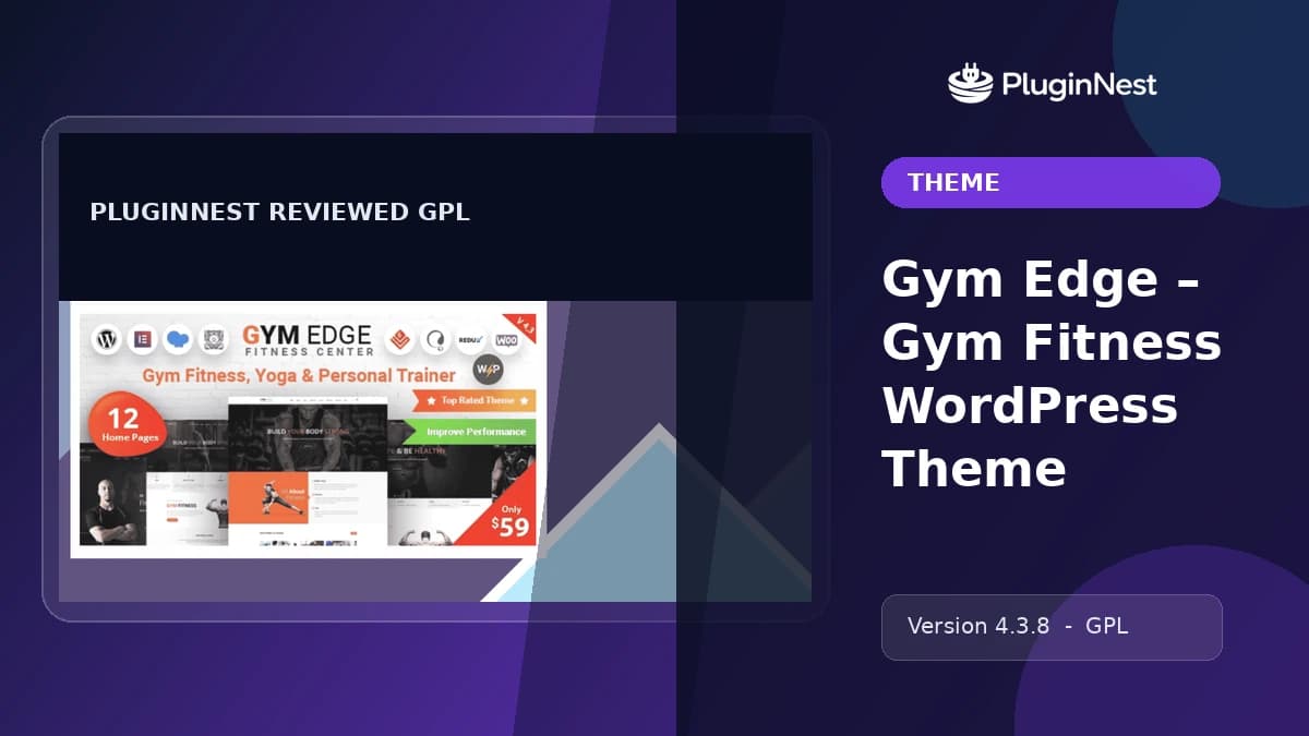 Gym Edge – Gym Fitness WordPress Theme product cover