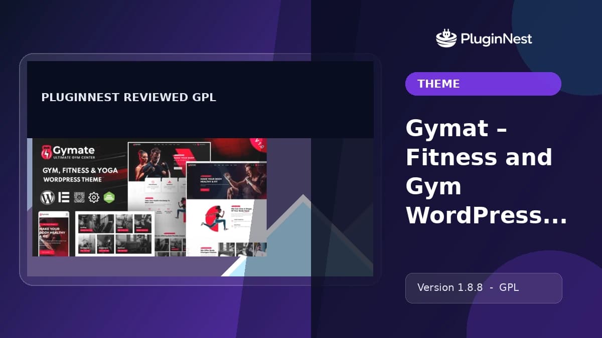 Gymat – Fitness and Gym WordPress Theme product cover