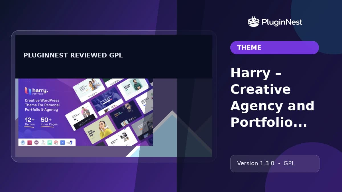 Harry – Creative Agency and Portfolio WordPress Theme + RTL product cover