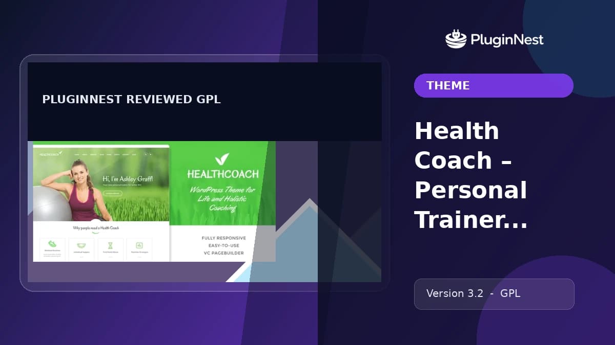 Health Coach – Personal Trainer WordPress Theme product cover