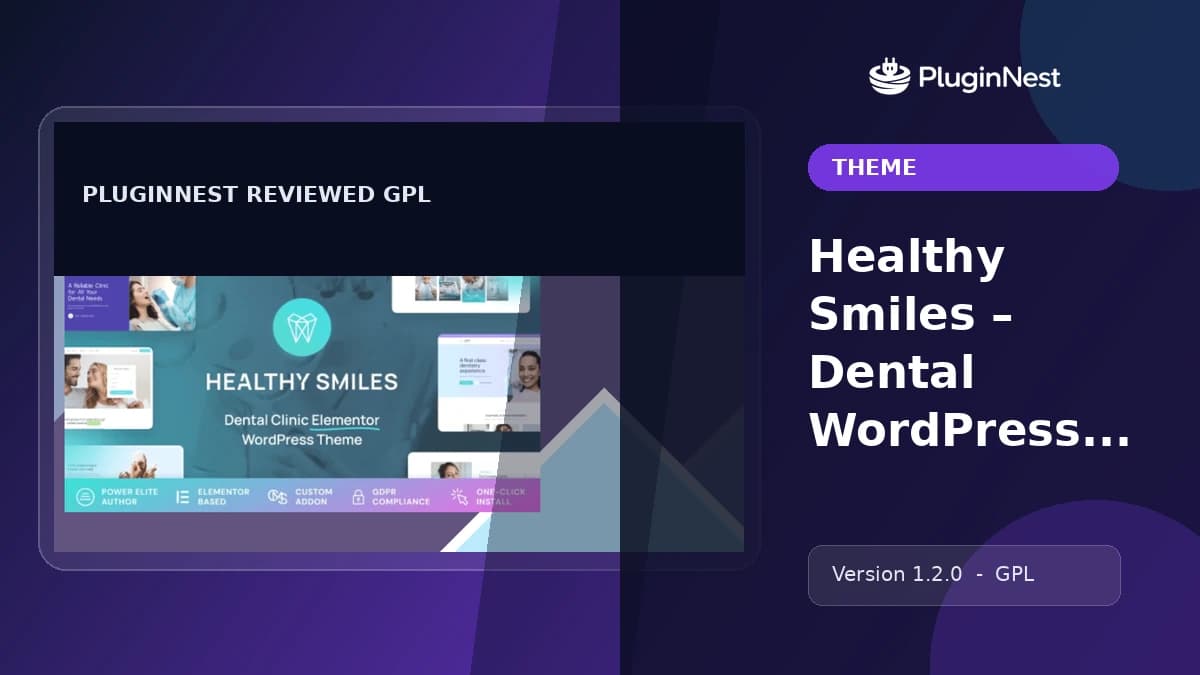 Healthy Smiles – Dental WordPress Theme product cover