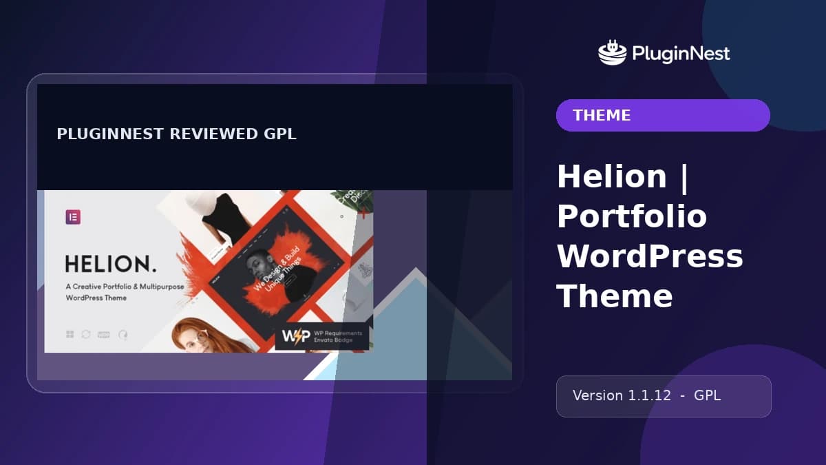 Helion | Portfolio WordPress Theme product cover