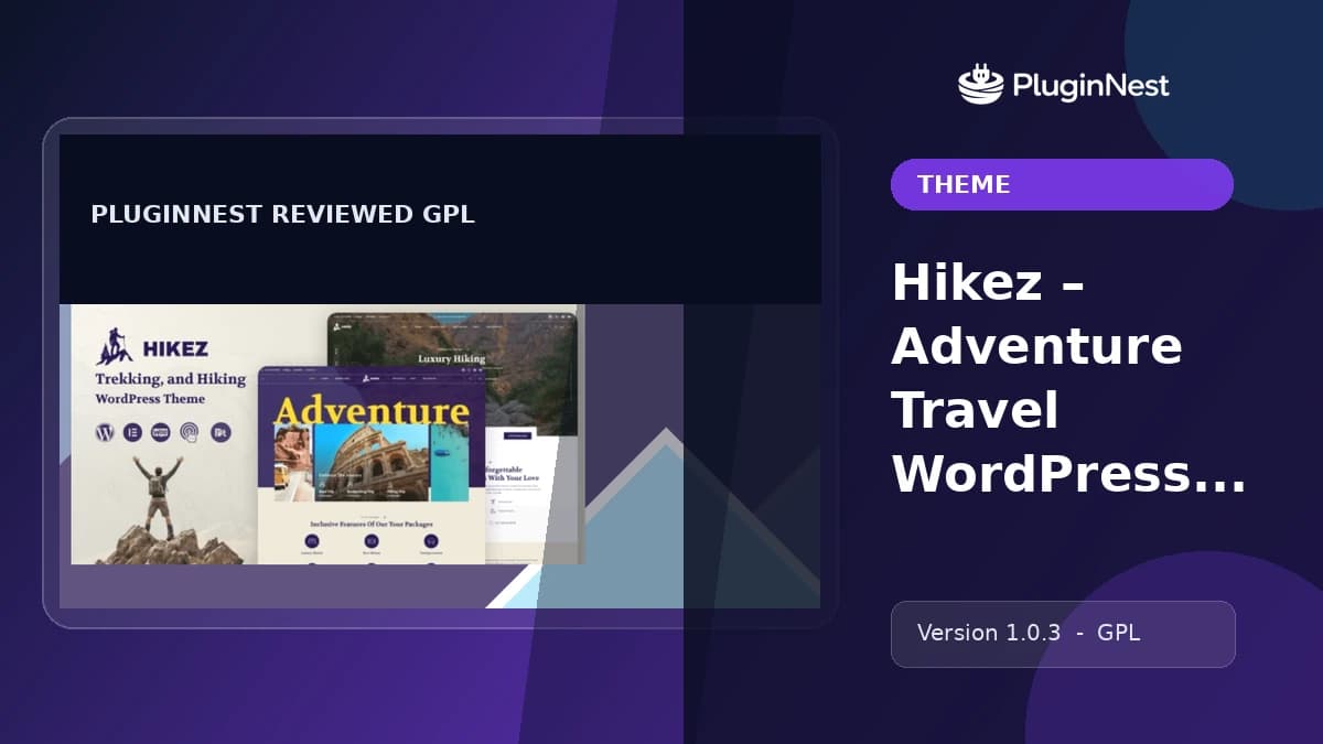 Hikez – Adventure Travel WordPress Theme product cover