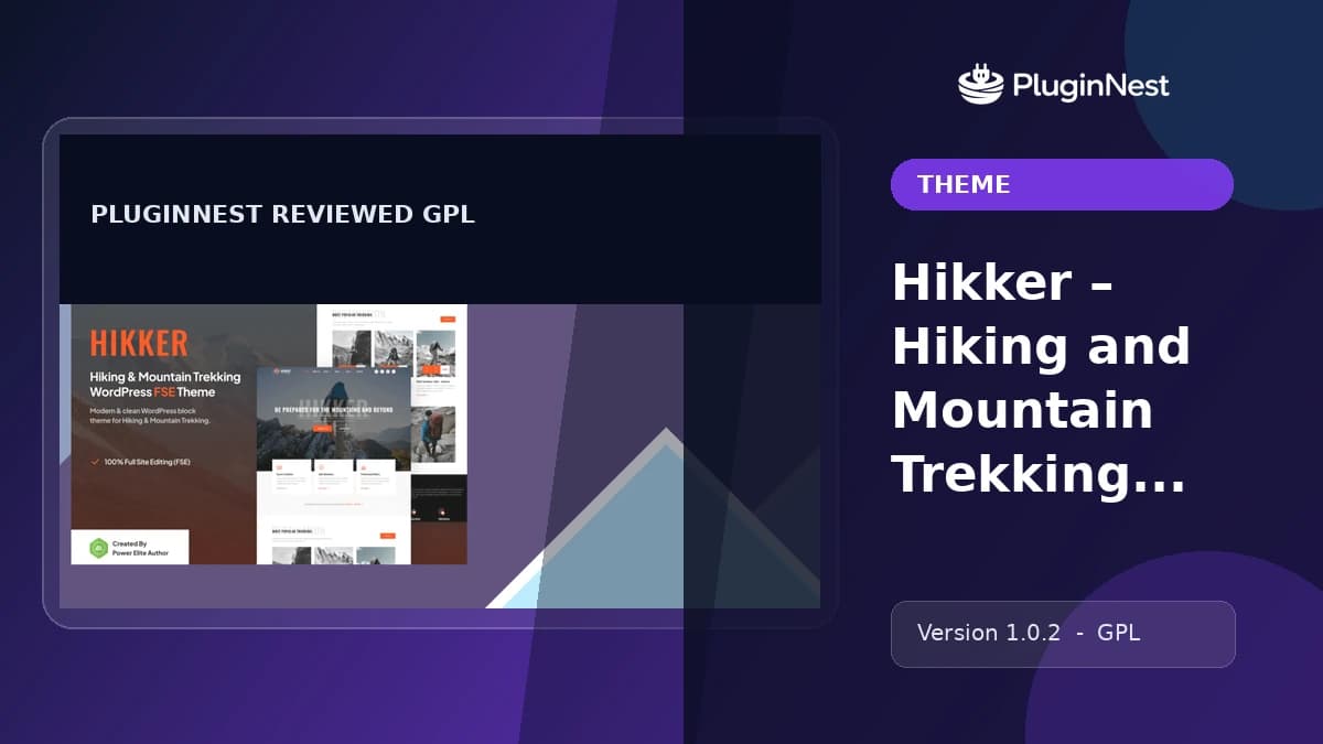 Hikker – Hiking and Mountain Trekking WP Theme product cover