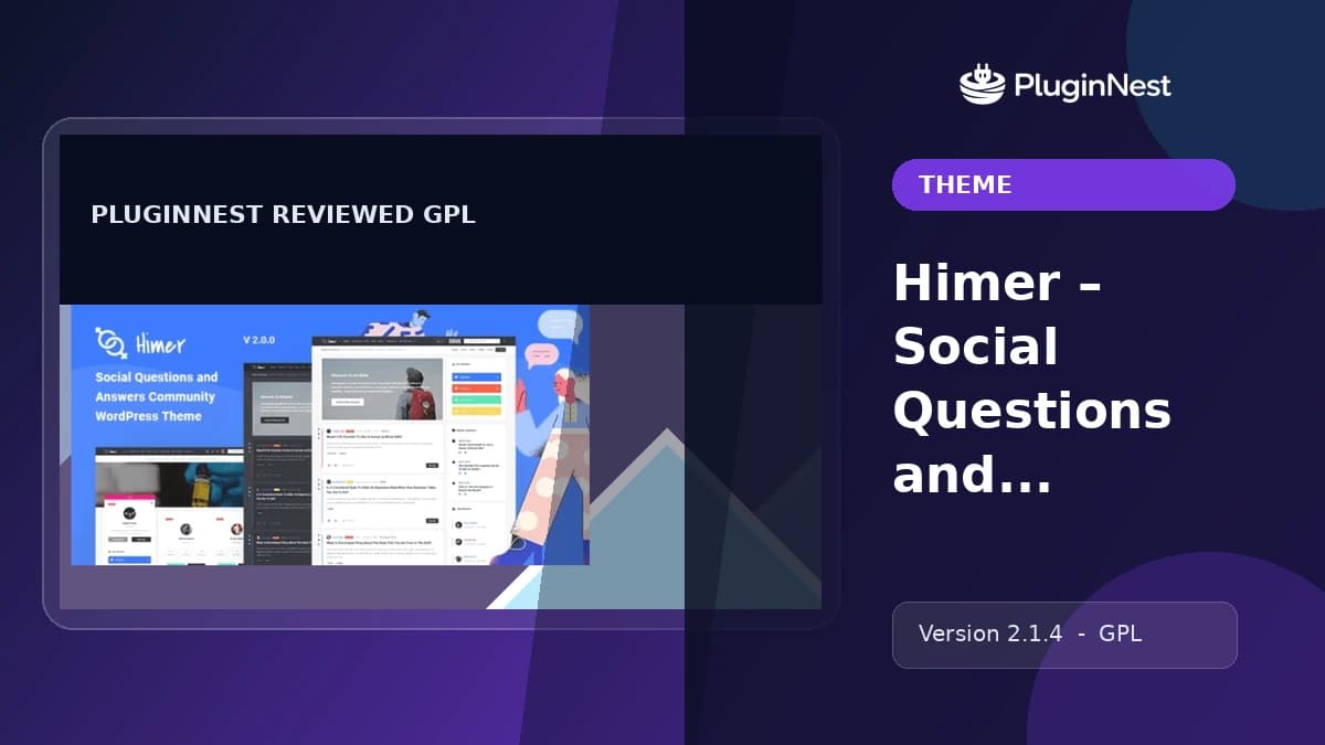 Himer – Social Questions and Answers WordPress Theme product cover