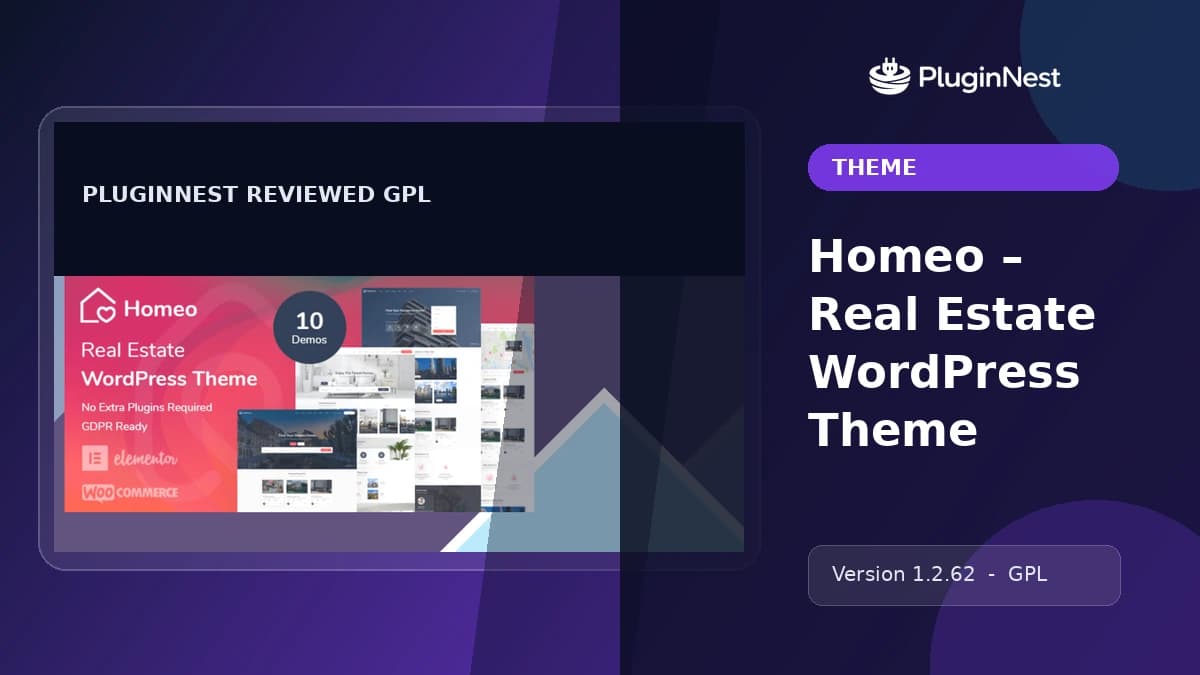 Homeo – Real Estate WordPress Theme product cover