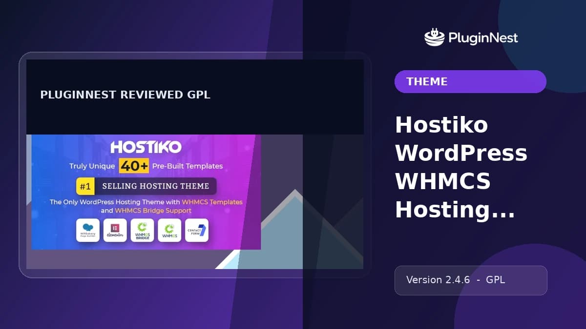 Hostiko WordPress WHMCS Hosting Theme product cover